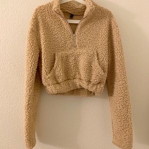 Faux fur half zip teddy bear jacket from Zaful